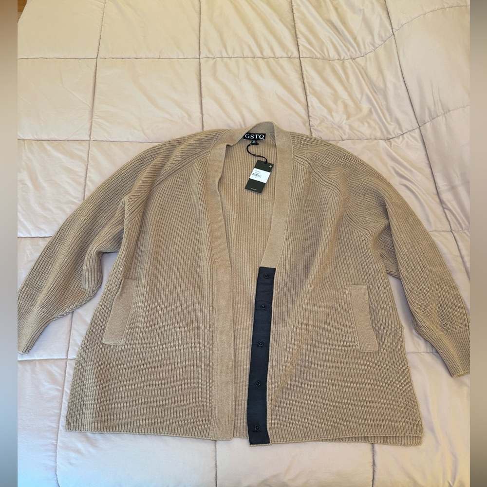 Tan cardigan 1X, never worn, tags on